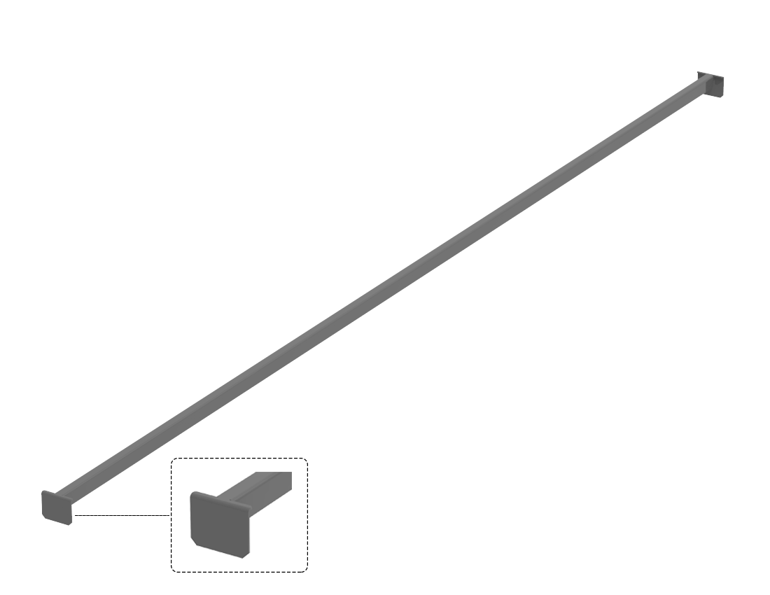 Top tie rail (single peg board)